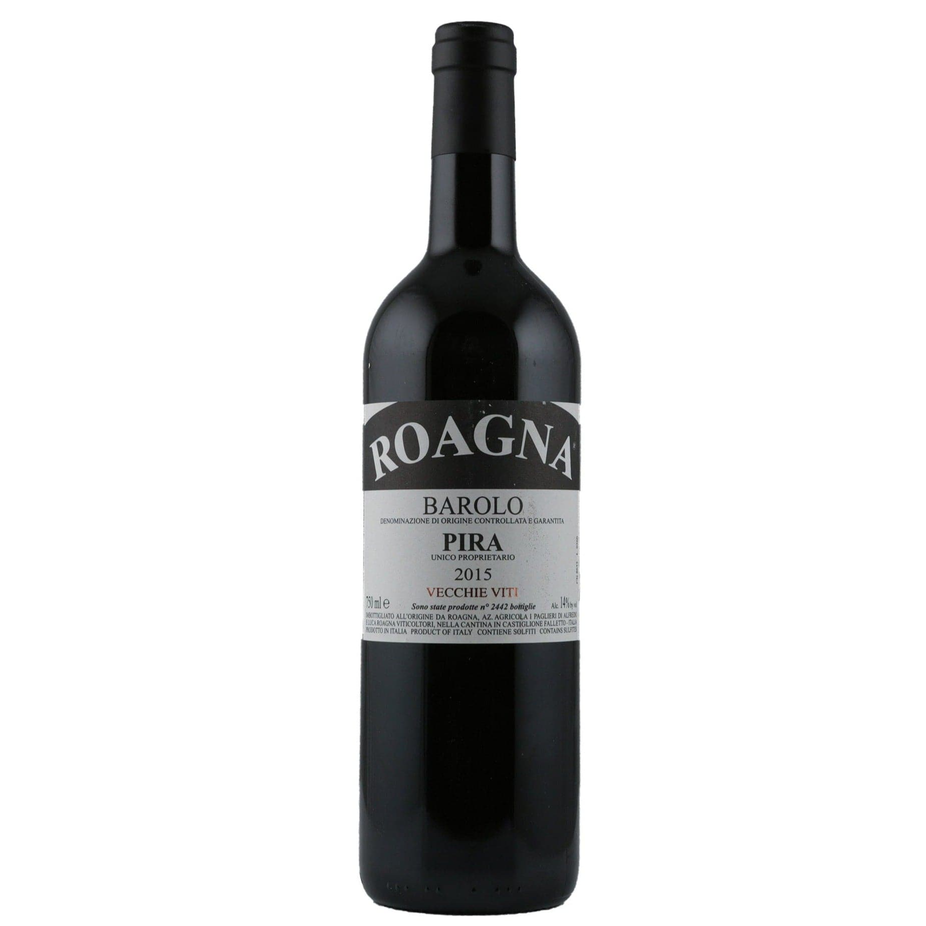 Single bottle of Red wine Roagna, Pira Vecchie Viti, Barolo, 2015 100% Nebbiolo