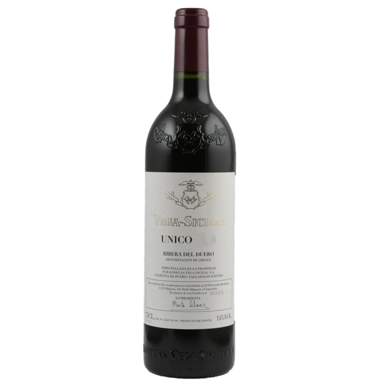 Single bottle of Red wine Vega Sicilia, Unico Gran Reserva, Ribera del Duero, 2009 94% Tempranillo & 6% Cabernet Sauvignon