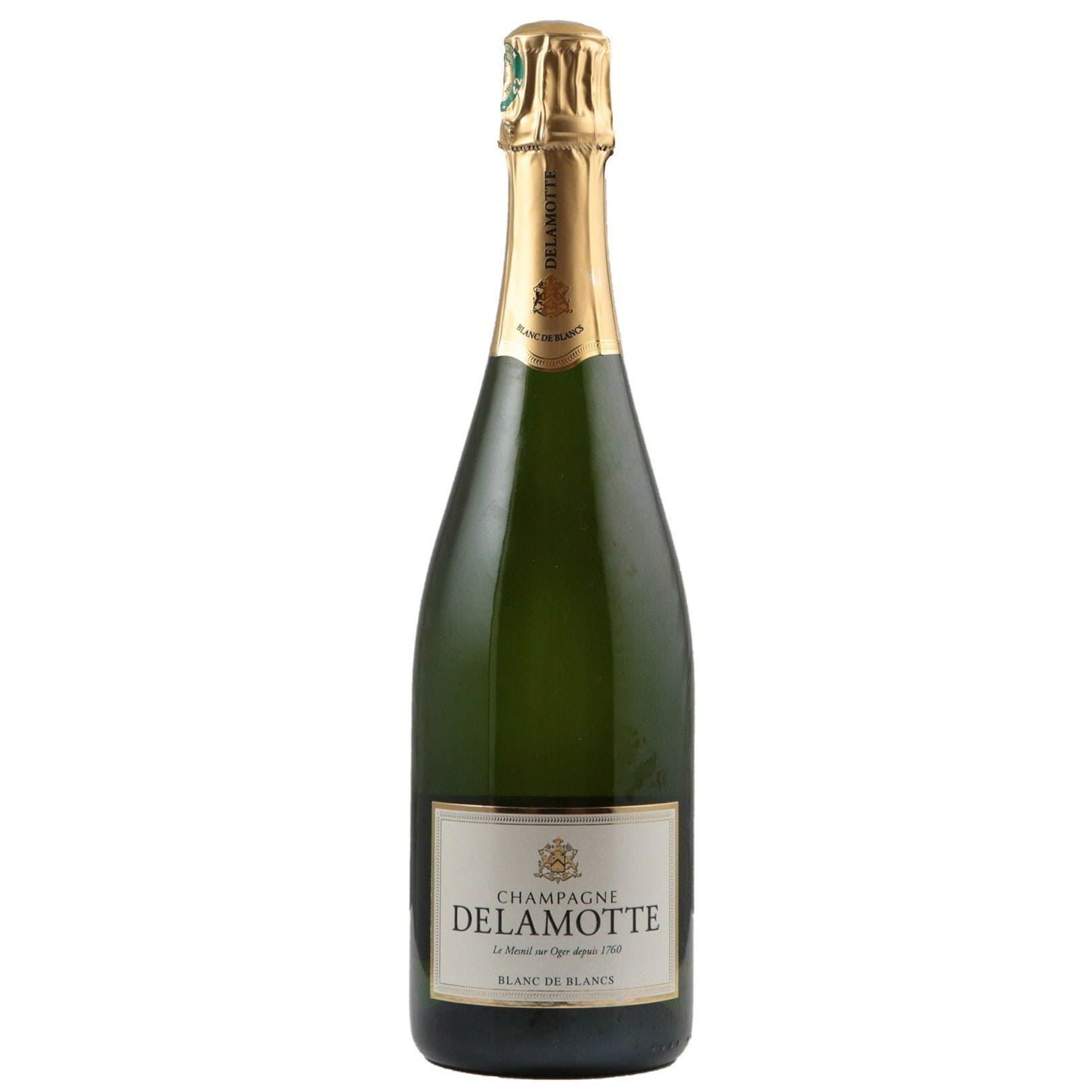 Single bottle of Sparkling wine Delamotte, Blanc de Blancs, Champagne, NV 70% Pinot Noir & 30% Chardonnay