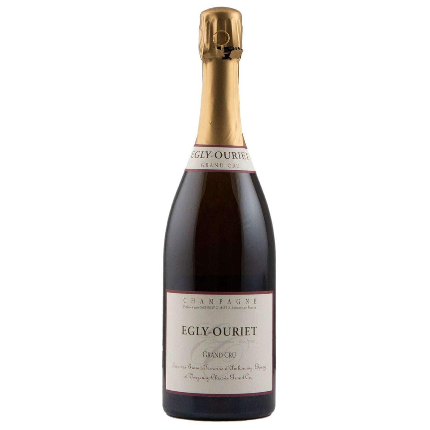 Single bottle of Sparkling wine Egly-Ouriet, Grand Cru Millesime, Champagne, NV 70% Pinot Noir & 30% Chardonnay