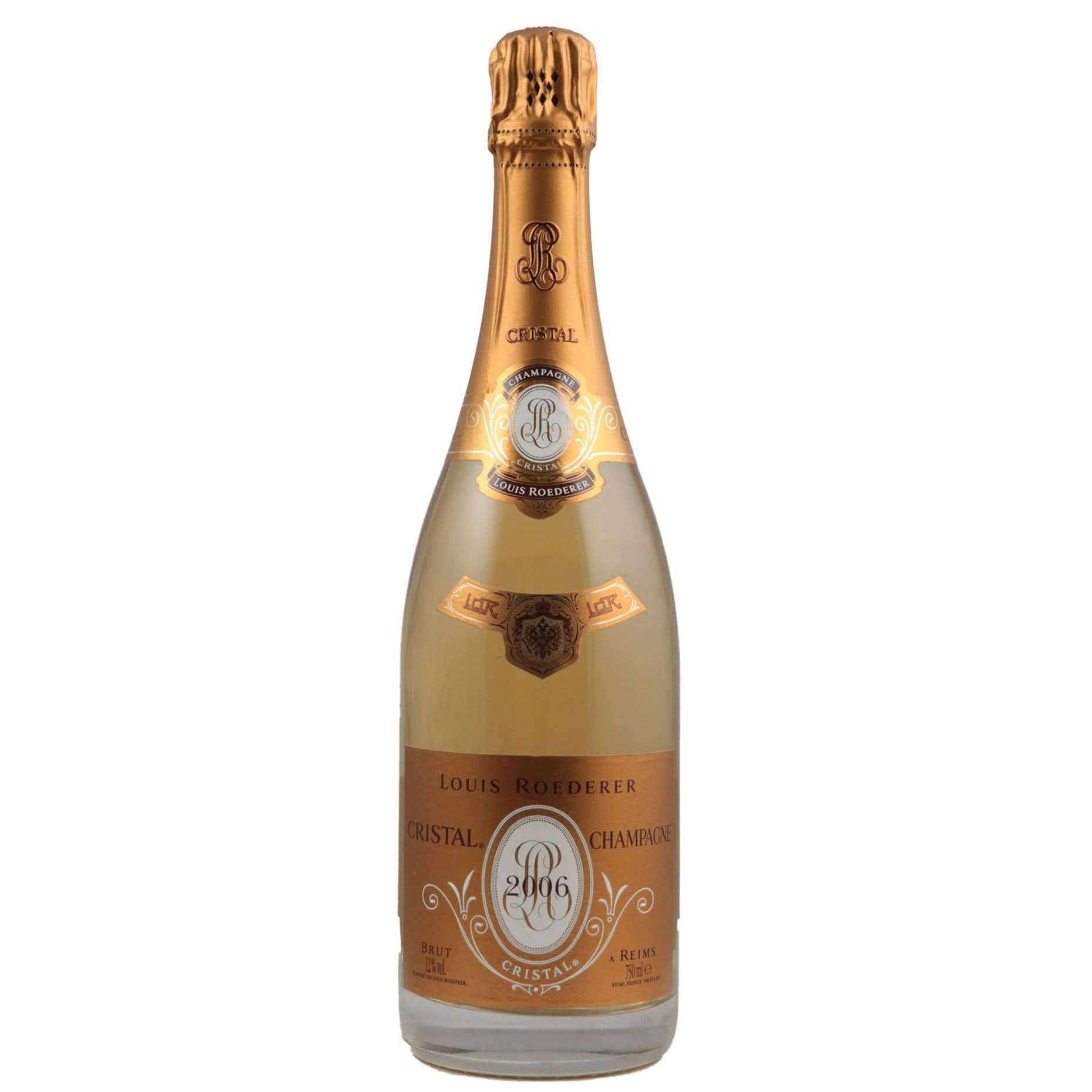 Single bottle of Sparkling wine Louis Roederer, Cristal, Champagne, 2006 60% Pinot Noir & 40% Chardonnay