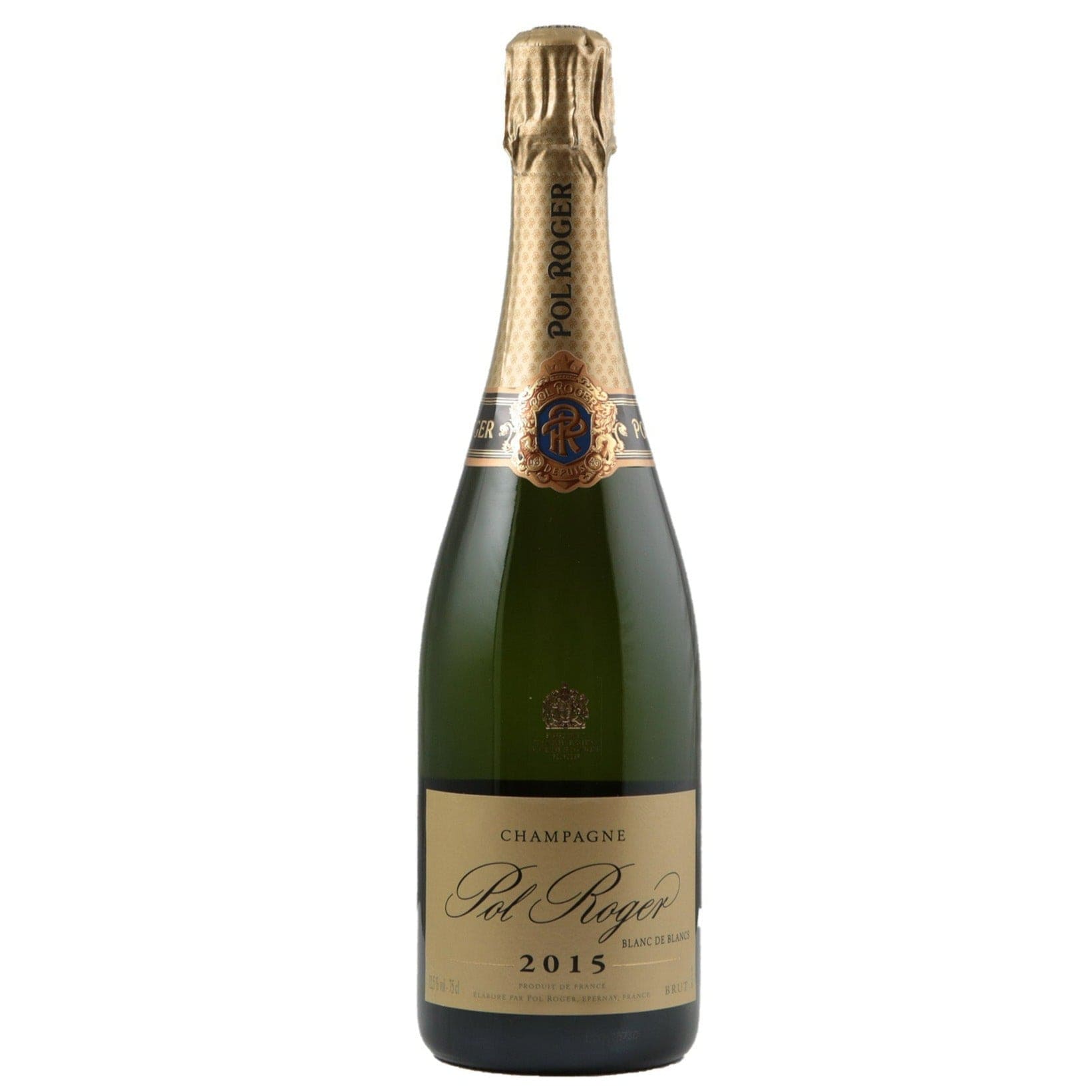 Single bottle of Sparkling wine Pol Roger, Blanc de Blancs Brut, Champagne, 2015 100% Chardonnay