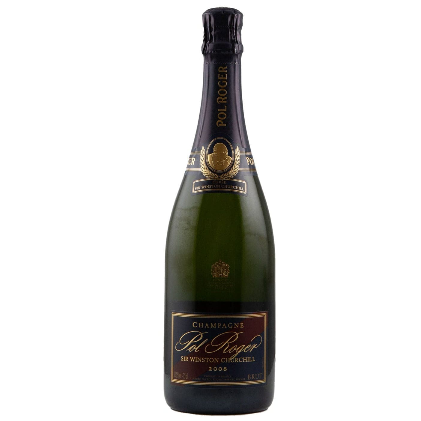 Single bottle of Sparkling wine Pol Roger, Cuvee Sir Winston Churchill Brut, Champagne, 2008 Pinot Noir and Chardonnay