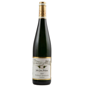 Single bottle of Sweet White wine JJ Prum, Wehlener Sonnenuhr Riesling Auslese Goldkapsel, Wehlen, 2005 100% Riesling