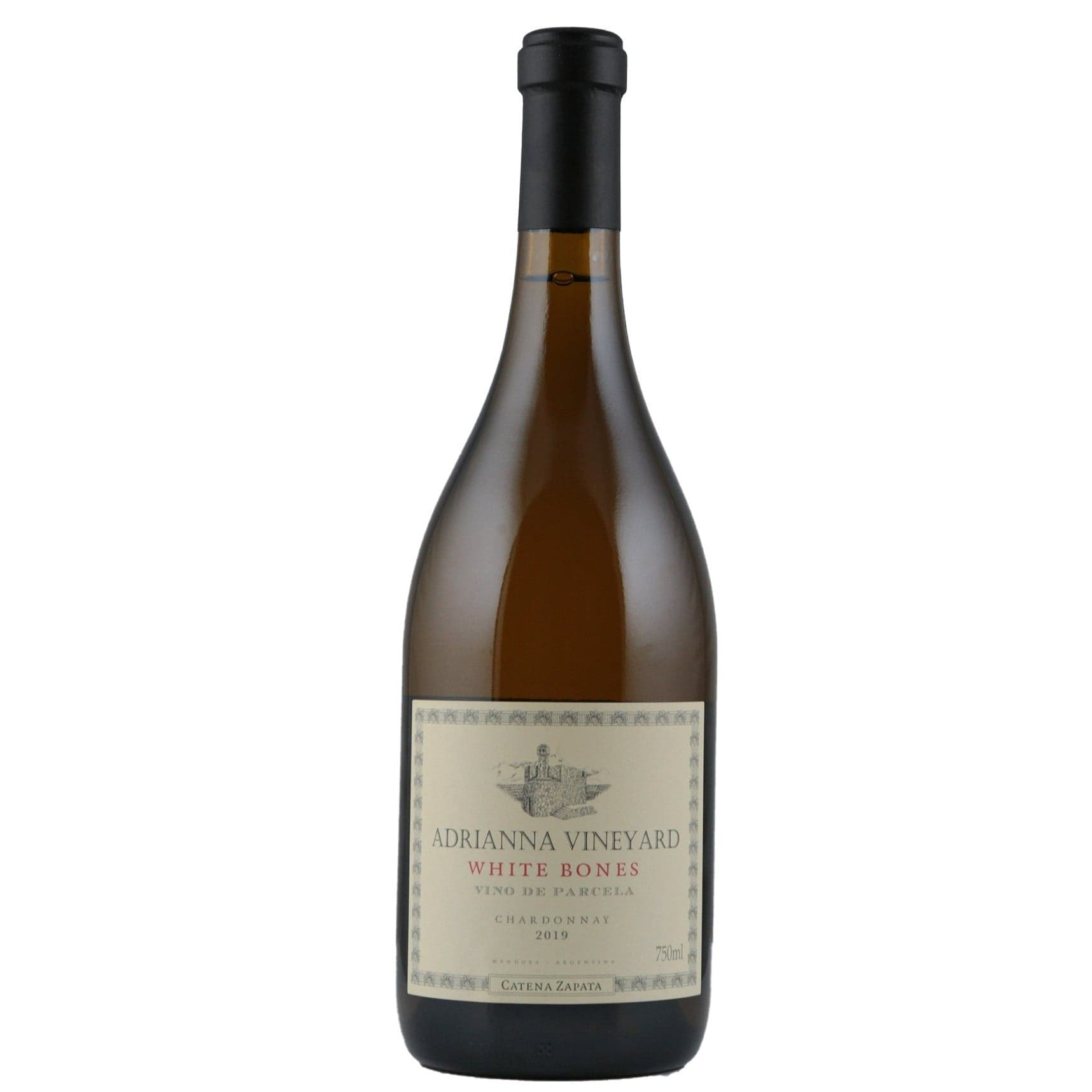 Single bottle of White wine Catena Zapata, Adrianna White Bones Chardonnay, Mendoza, 2019 100% Chardonnay