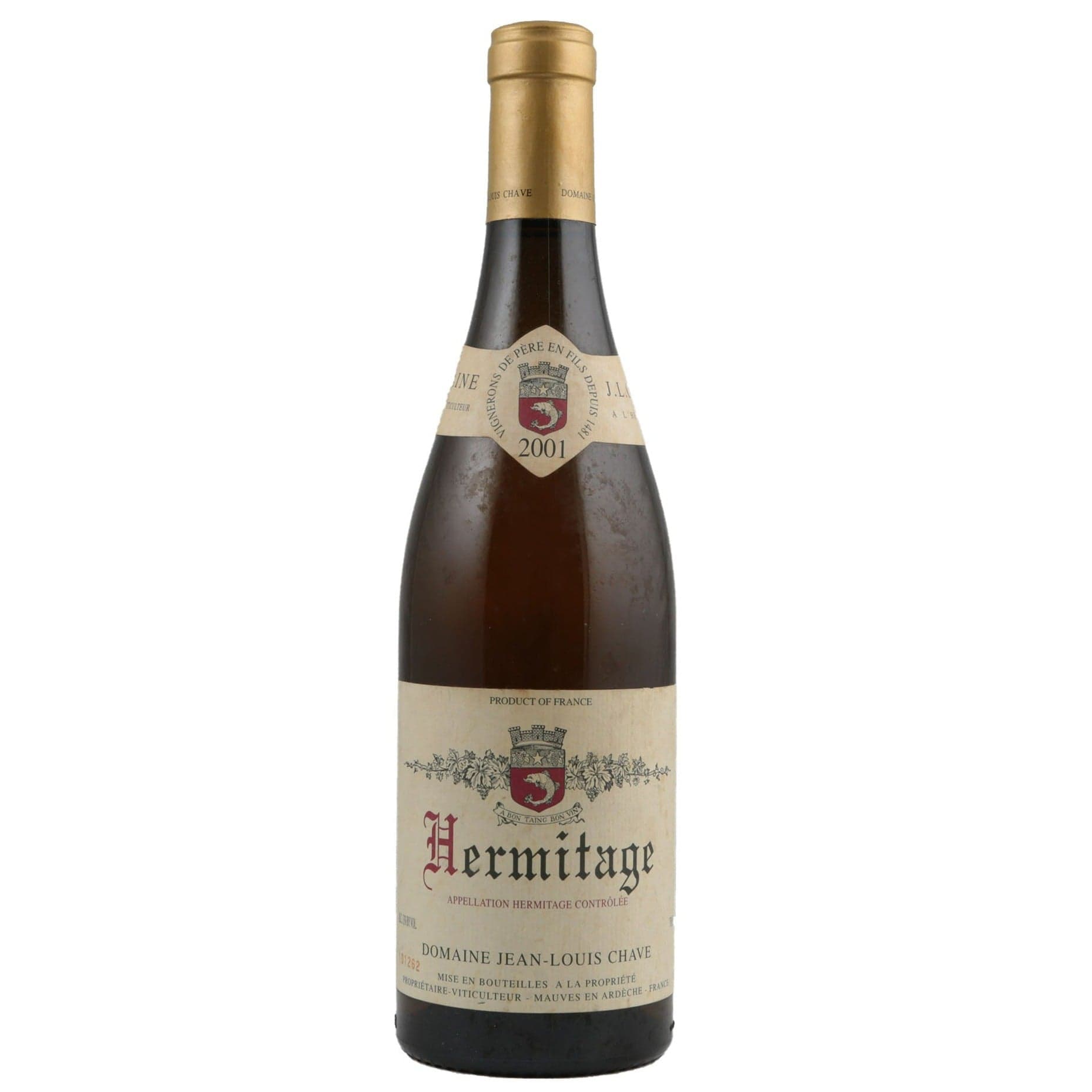 Single bottle of White wine Dom. Jean-Louis Chave, Hermitage Blanc, Hermitage, 2001 80% Marsanne & 20% Roussanne