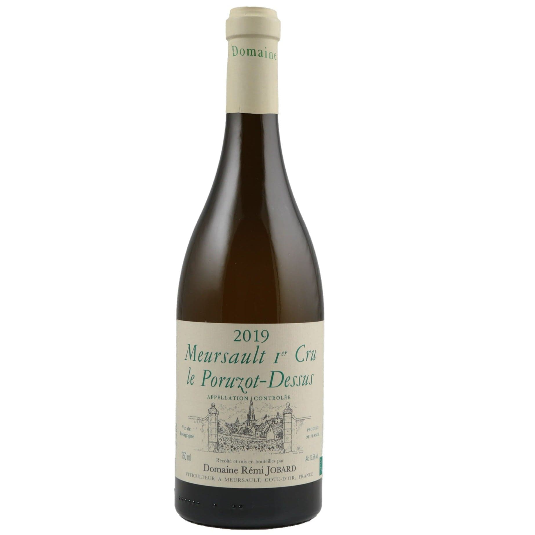 Single bottle of White wine Dom. Remi Jobard, Le Poruzots Dessus Premier Cru, Meursault, 2019 100% Chardonnay
