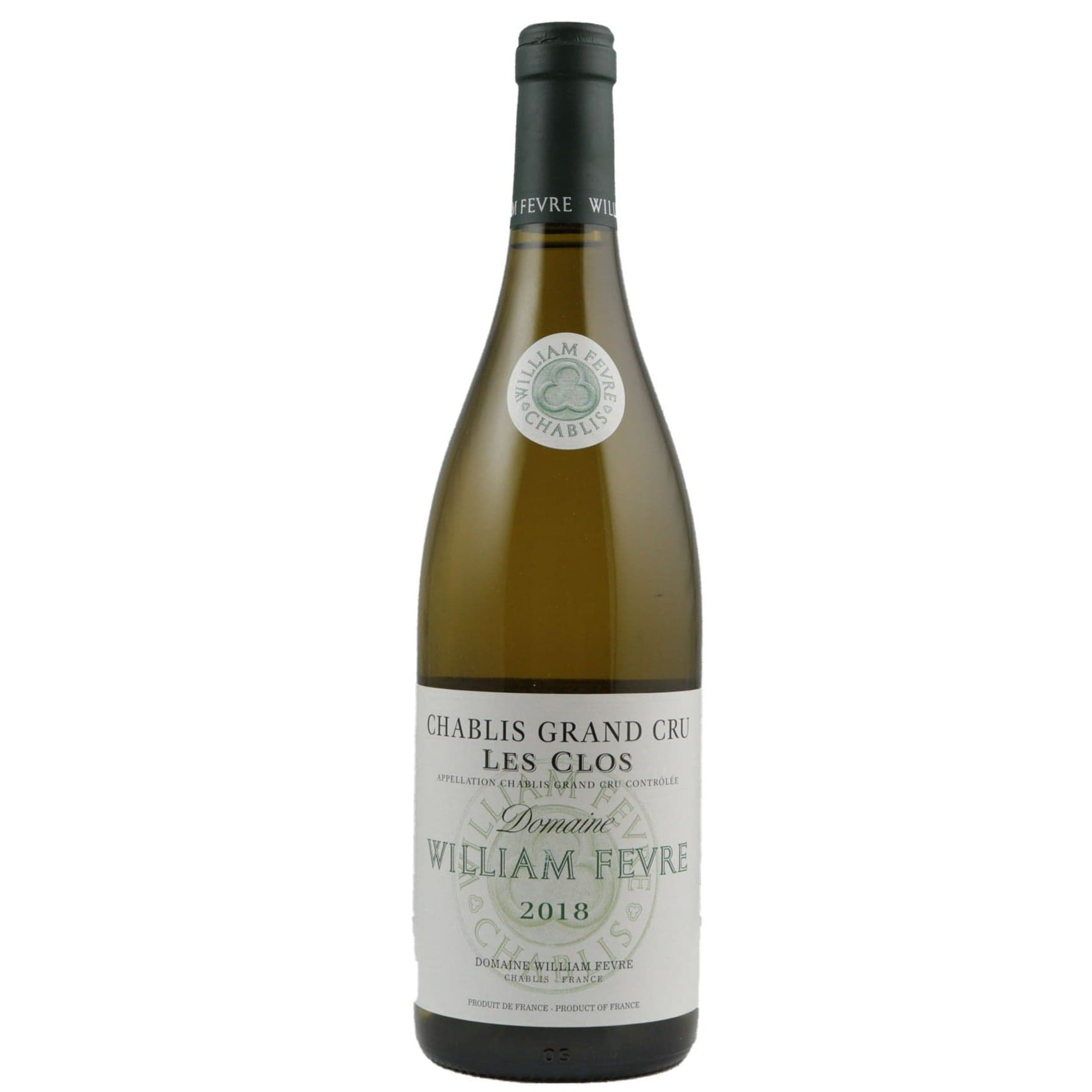 Single bottle of White wine Domaine William Fevre, Grand Cru Les Clos, Chablis, 2018 Domaine William Fevre