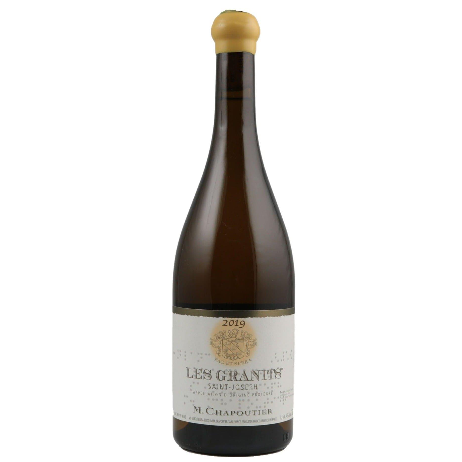 Single bottle of White wine M. Chapoutier, Les Granits Blanc, Saint Joseph, 2019 100% Marsanne